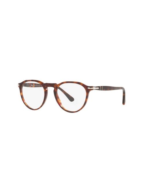 Persol Black Po3286v Round Prescription Eyewear Frames for men