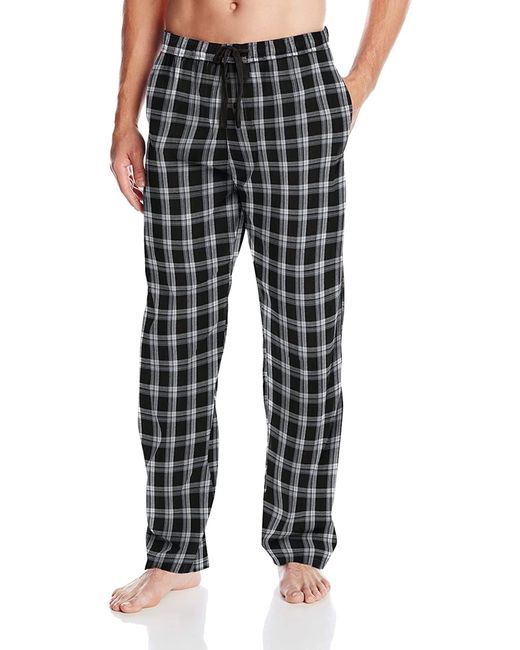 Hanes Black Woven Pajama Pant for men