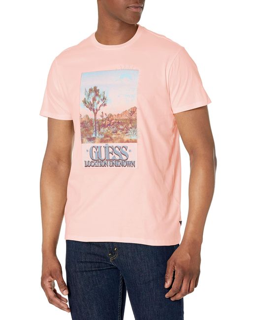 T-Shirt BSC Desert Photo Guess pour homme en coloris Blue