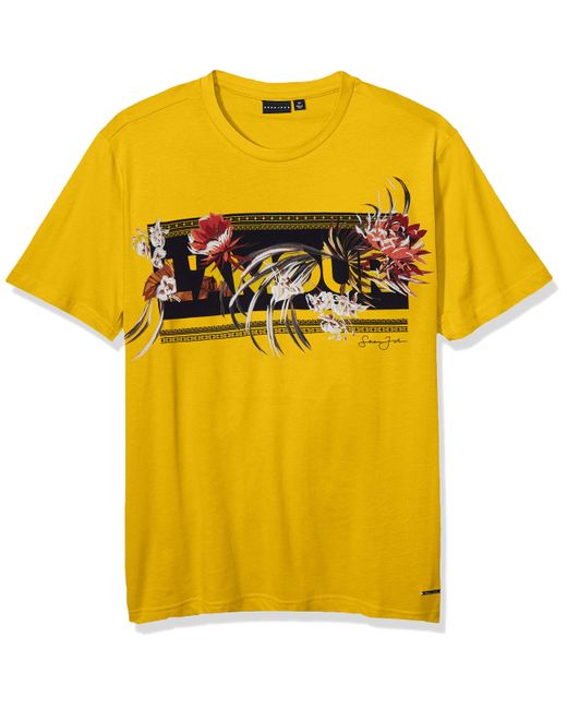Sean John Mens Glam V Neck Graphic T-Shirt
