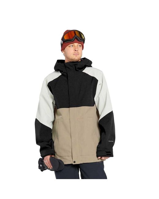 Volcom Gray Brighton Hooded Snowboard Ski Winter Jacket for men