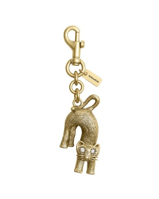 COACH Metallic Cat Bag Charm