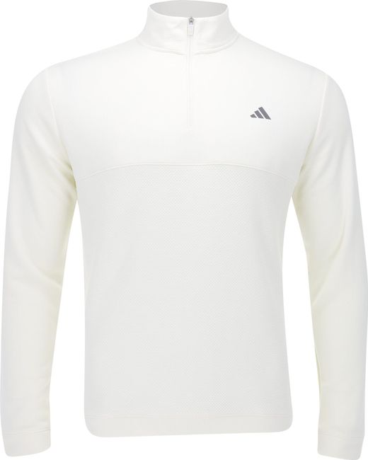 Adidas White Ultimate365 Textured Quarter-zip Top for men