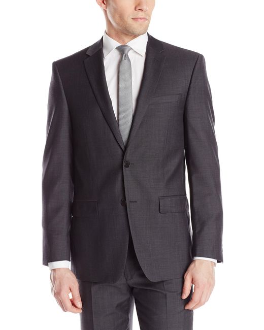 DKNY Gray Mole Hair Suit Separate Jacket for men