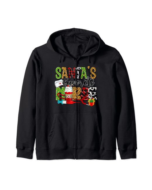 Caterpillar Santa's Favorite Nurse Holiday Christmas Nursing Zip Hoodie in  Blue | Lyst