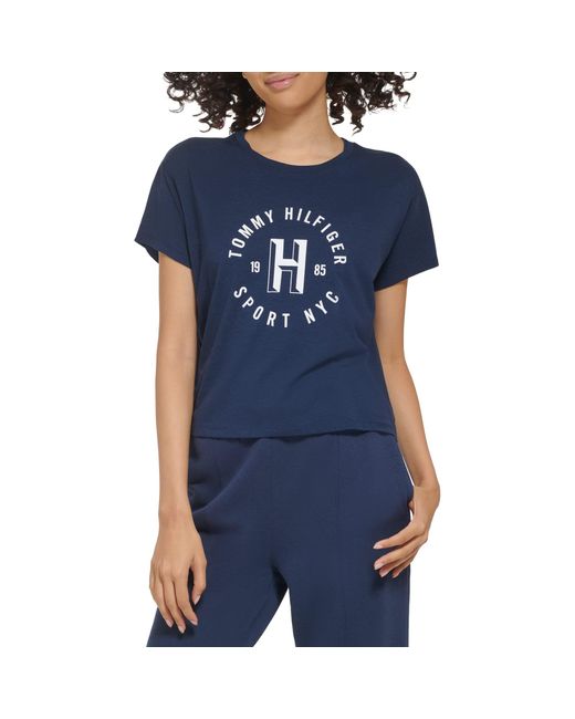 Tommy Hilfiger Blue Short Sleeve Printed Chest Graphic T-shirt