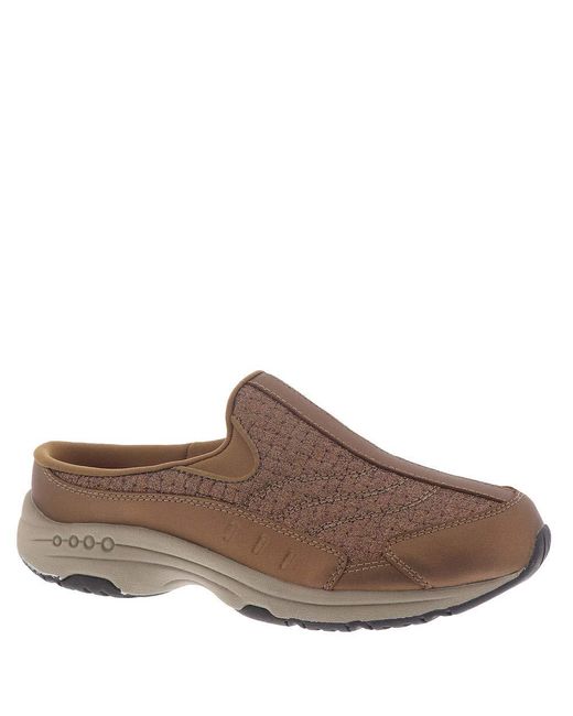 Easy Spirit Brown Traveltime Mule S Slip On 75 Bm Us Bronzeglitter