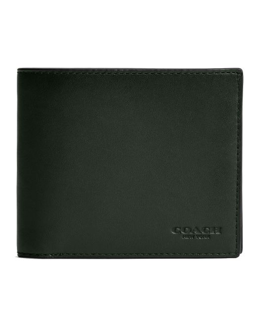 COACH 3-in-1 Wallet In Burnished Leather Amazon Green One Size for men