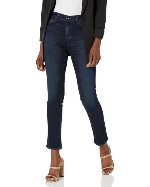 AG Jeans Blue Mari High-waist Slim Straight Leg Jeans In Vp Soho