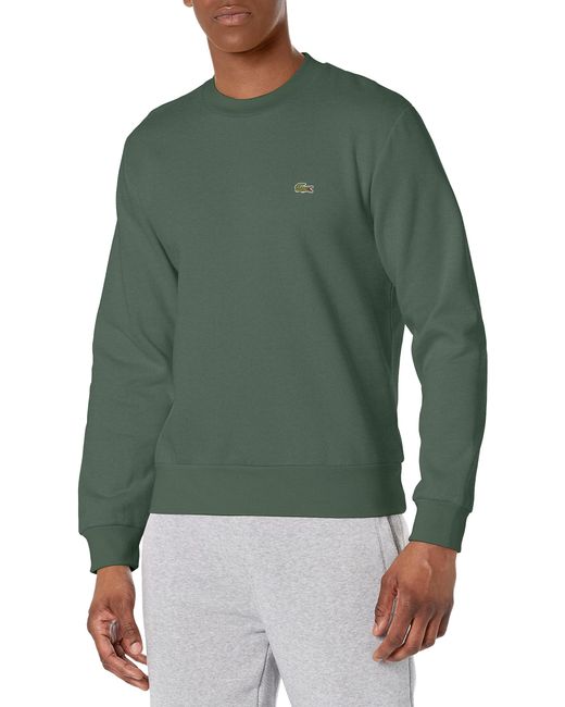 Lacoste Green Organic Brushed Cotton Sweatshirt for men