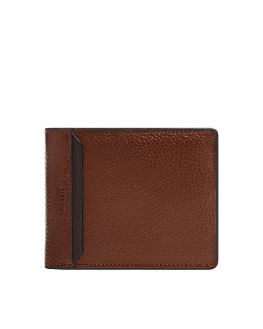 Fossil Brown Huntington Bifold With Flip Id for men