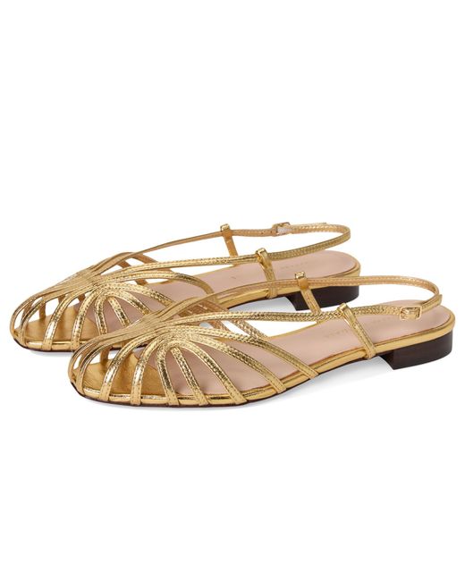 Loeffler Randall Metallic Devon Lattice Slingback Sandals