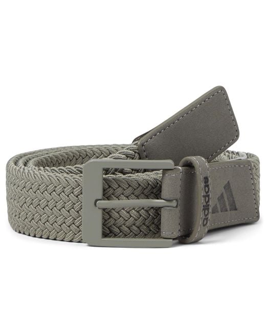 Adidas Originals Gray Braided Stretch Belt for men