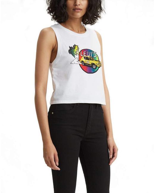 levi's graphic crop tank