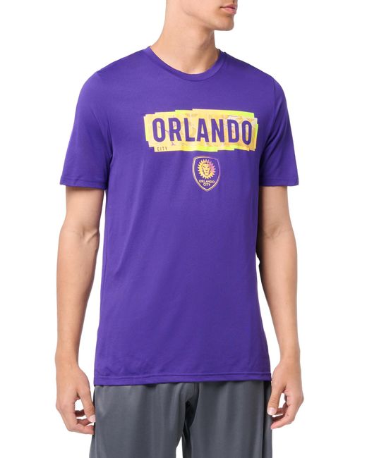 Adidas Purple Orlando City Sc Local Pop Short Sleeve Pre-game T-shirt for men