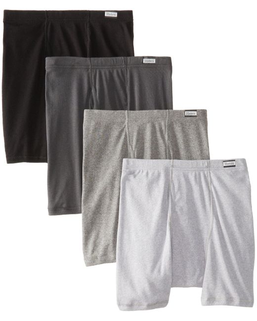 Hanes Gray Ultimate 4-pack Freshiq Boxer With Comfortflex Waistband Brief for men
