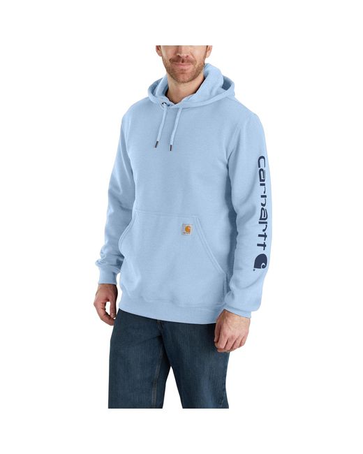 Carhartt Blue Big & Tall Loose Fit Midweight Logo Sleeve Graphic Sweatshirt for men