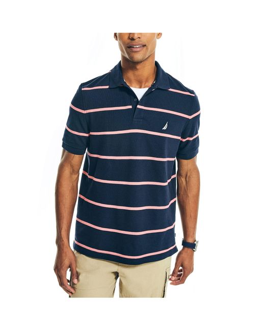 Nautica Classic Fit Striped Performance Deck Polo,navy,m in Blue for Men |  Lyst