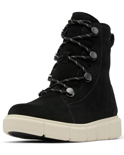 Sorel Women's Explorer Lll Joan Waterproof Boot - Black, Black, Chalk - 7.5