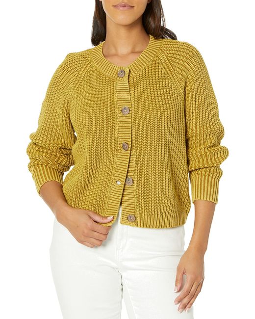 Pendleton Yellow Mae Cotton Cardigan Sweater