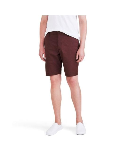 Dockers Red Ultimate Straight Fit Supreme Flex Shorts for men
