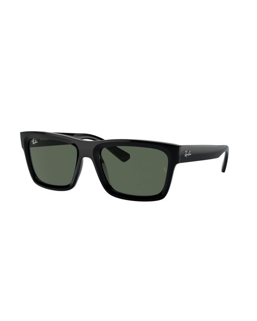 Ray-Ban Black Warren Bio-based Sonnenbrillen Braun Transparent Fassung Grün Glas Polarisiert 54-20