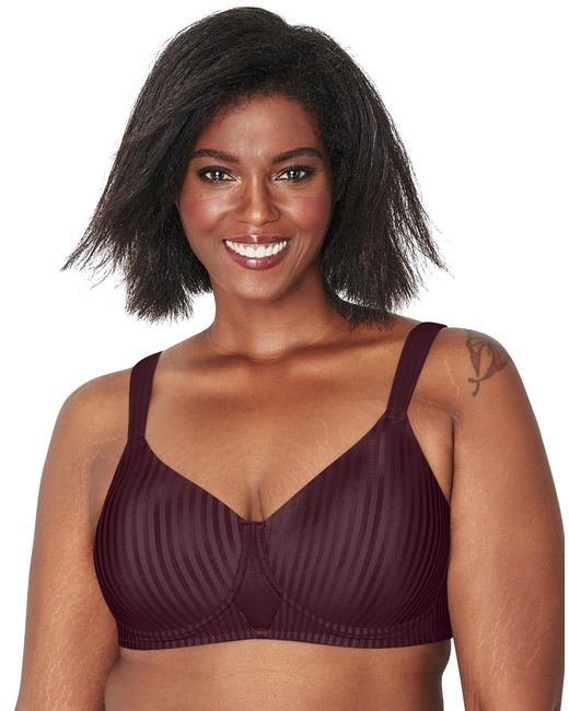 Playtex Purple Secrets Perfectly Smooth Coverage Wireless T-shirt Bra For Full Figures