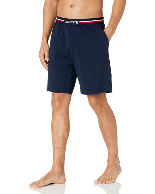 Lacoste Blue Jersey Cotton Pajama Shorts for men