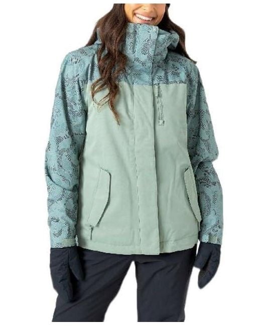 Roxy Green Jetty Block Insulated Ski Jacket