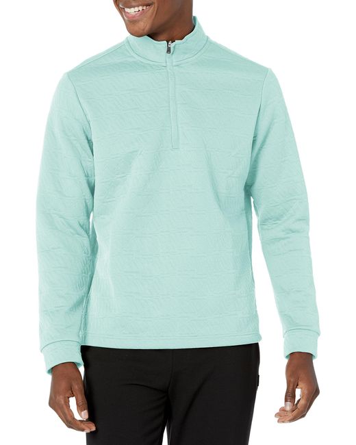 Adidas Green Dwr Quarter Zip Pullover for men