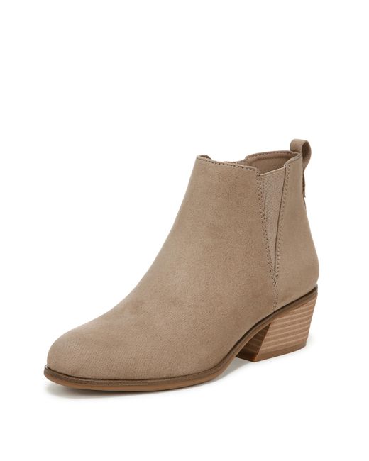 Dr. Scholls Natural Lacey Ankle Boot Mocha Brown Microfiber 9 W