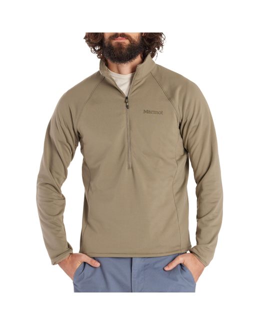 Marmot Gray Leconte Fleece 1/2 Zip Pullover Jacket for men