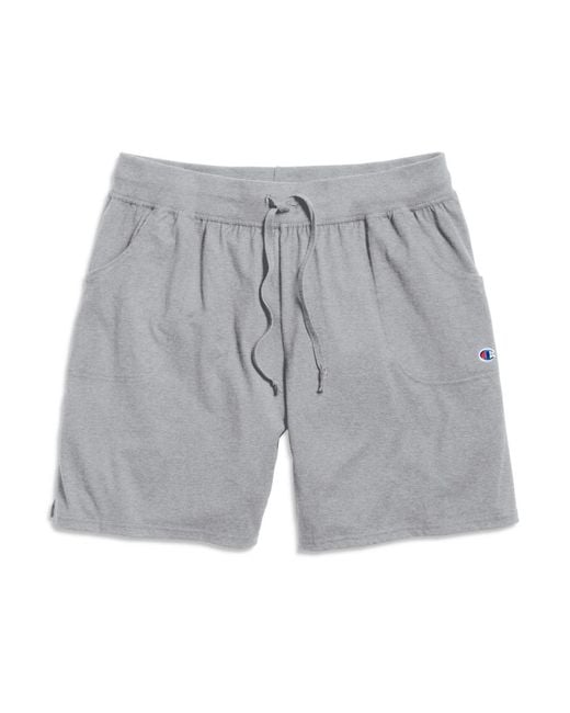 Champion , Jersey, Soft, Lightweight, Comfortable Shorts For , 5" Size Available, Oxford Gray, 2x Plus