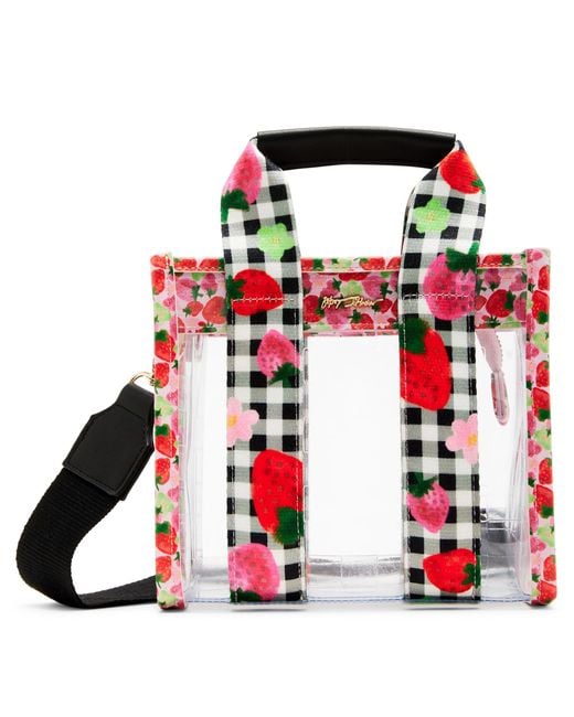 Betsey Johnson Red Berry Clear Mini Tote