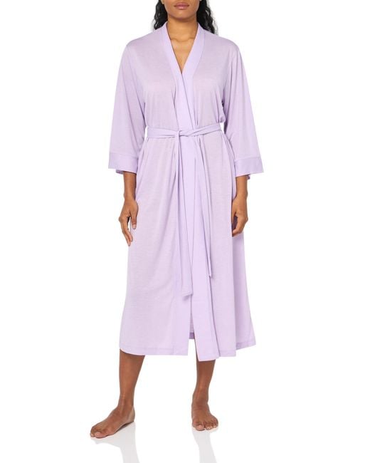 Natori Purple Robe Length 49",heather Violet,extra Large