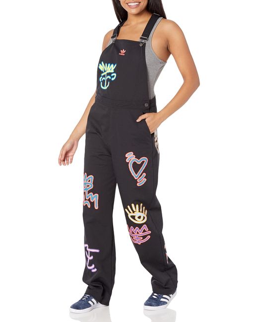 adidas Originals Womens Love Unites Overalls Multicolor Small in Black | Lyst
