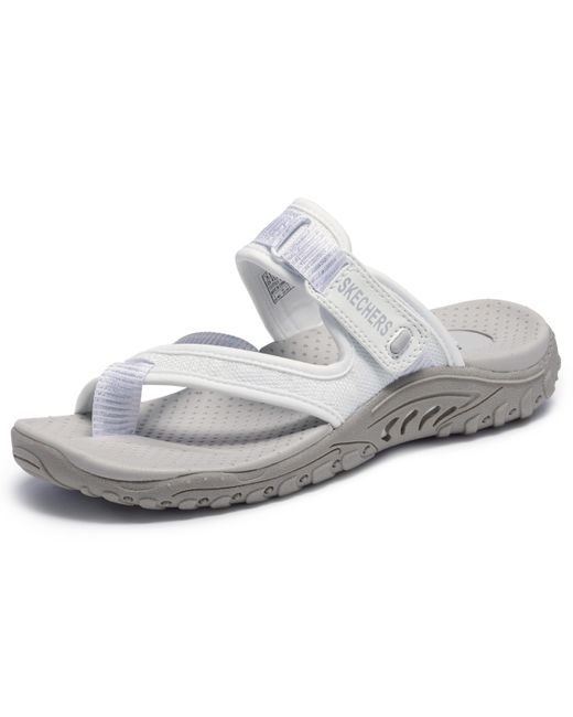 Skechers White Reggae-Seize The Day-toe Thong Sandal Flip-flop