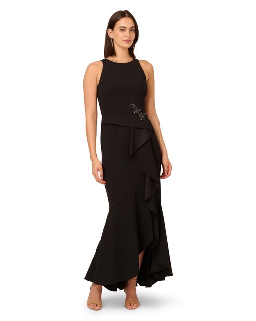 Adrianna Papell Women's Beaded Halter Cocktail Dress - Sparkling Sequined Mesh Gown For Formal Events - View #4