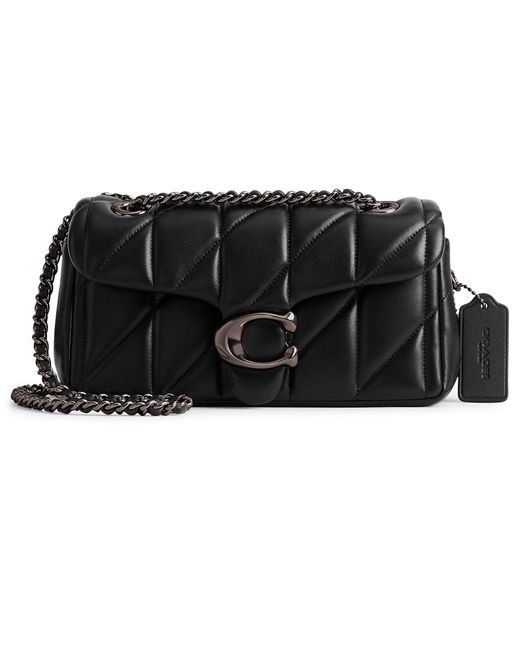 COACH Black Quilted Tabby Shoulder Bag 20 With Chain