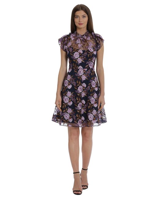 Maggy London Multicolor Illusion Dress Occasion Event Party Holiday Cocktail