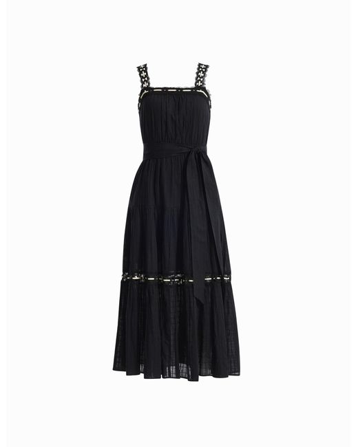 Anne Klein Black Lace Detail Patio Dress