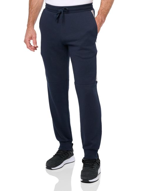 Emporio Armani Blue Iconic Terry Loungewear Pants for men