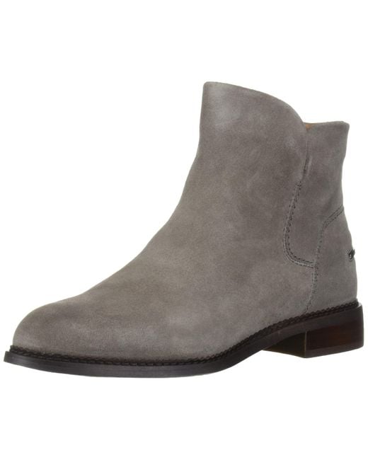 Franco Sarto Happily Ankle Boot in Iron Suede (Gray) - Save 30% - Lyst