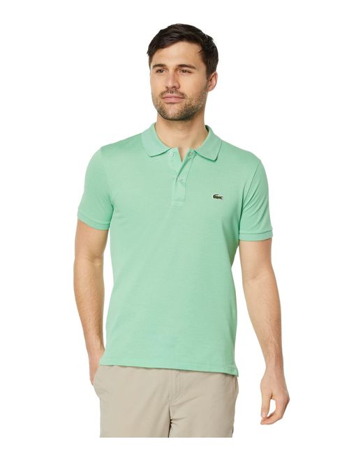 Lacoste Green Short Sleeve Slim Fit Pique Polo for men