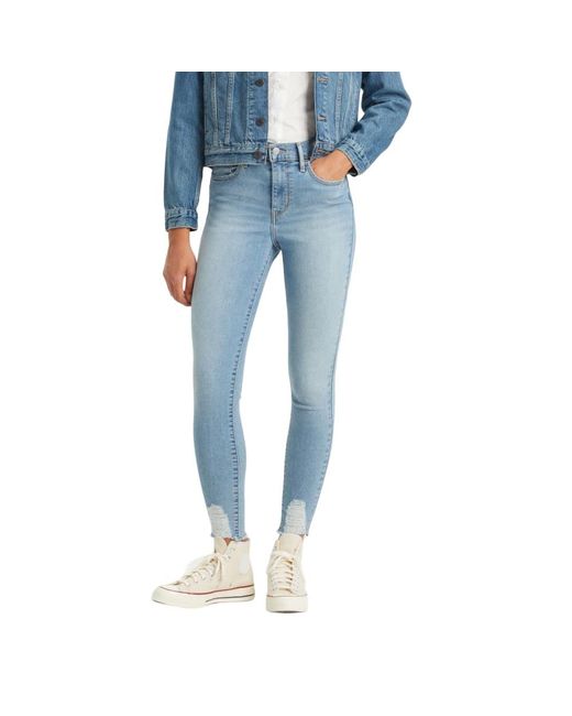 Levi's 720 High Rise Super Skinny Jeans in Blue | Lyst