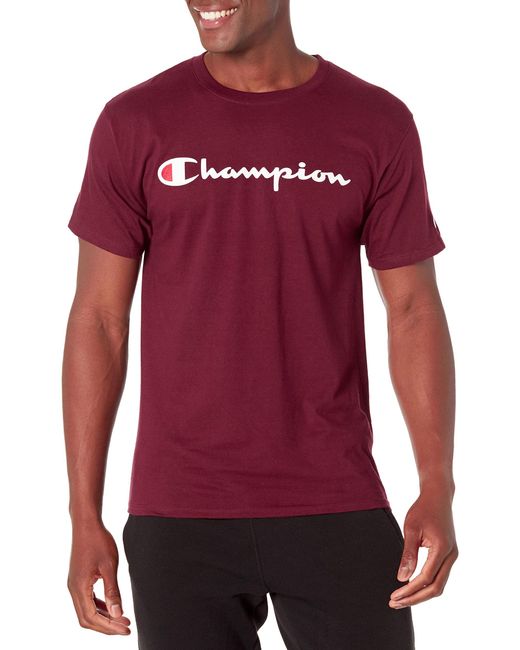 Champion Red Mens Classic T-shirt for men