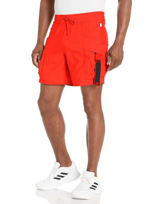 Adidas Red City Escape Cargo Shorts for men