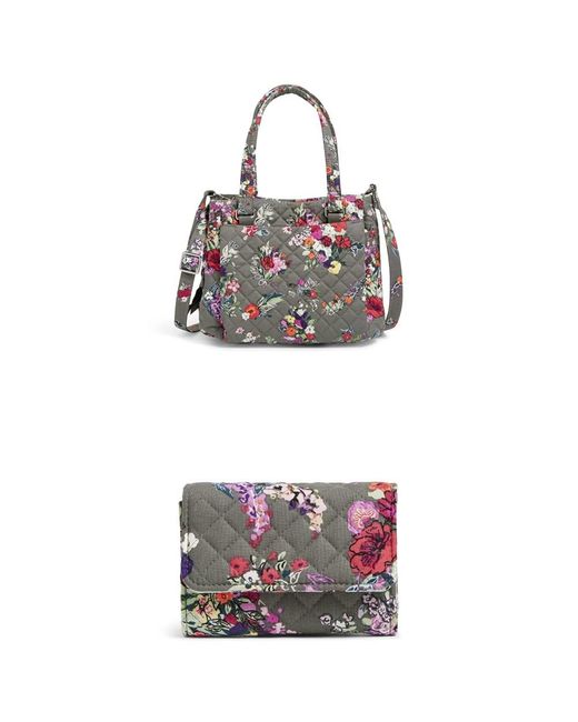 vera bradley cotton mini multi compartment crossbody purse