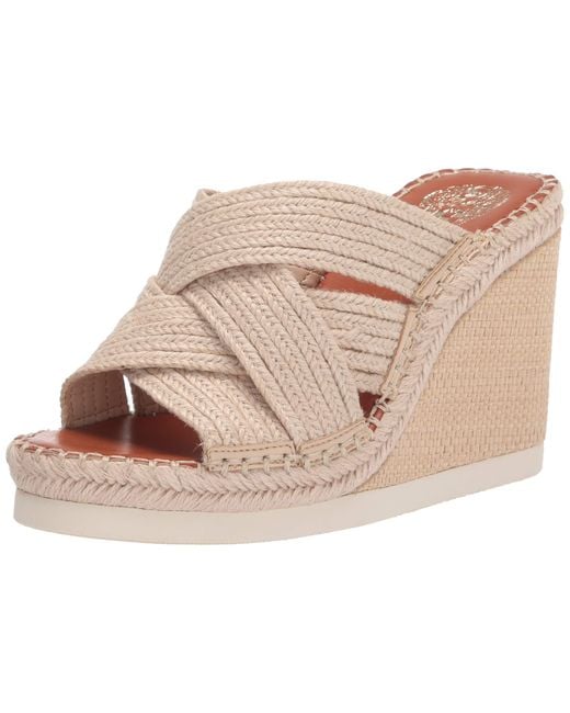 Vince Camuto Rubber Bailah Woven Wedge Sandal Espadrille in Natural/Black (Natural) - Save 19% 