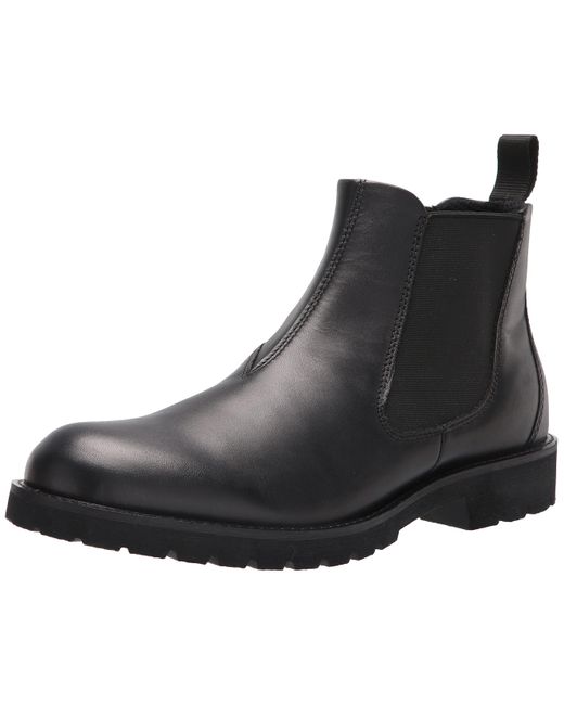 Ecco Leather Jamestown Chelsea Boot in Black for Men - Save 52% | Lyst